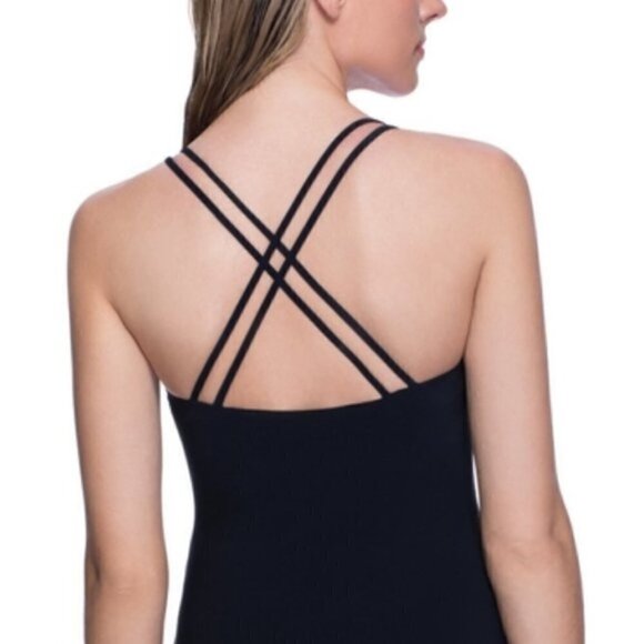 NWT Profile Sport by Gottex Strappy Back Tankini Swim Top Size 6 - Picture 2 of 4